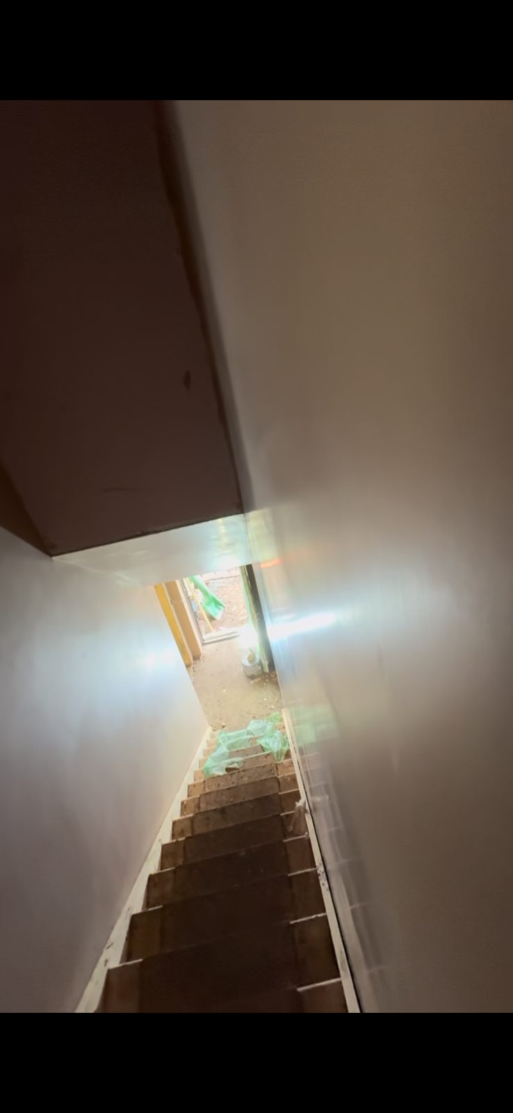 Plastered stairwell